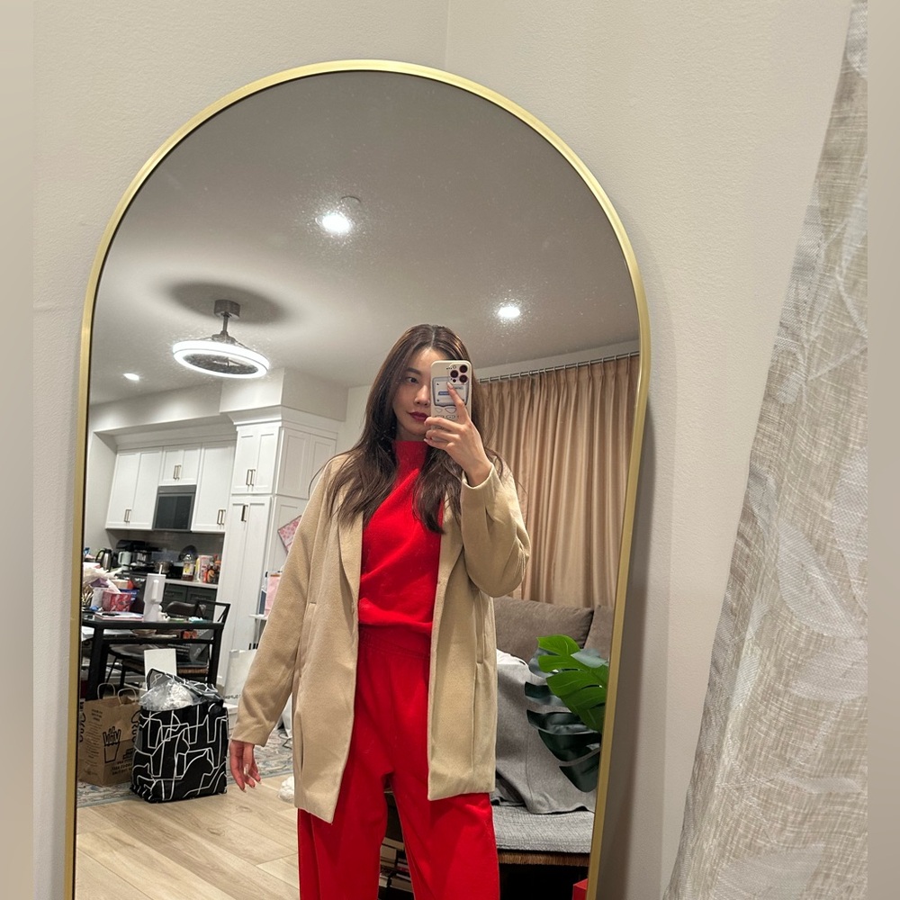 Forever 21 Light Tan Cream Nude Pea Coat Size S